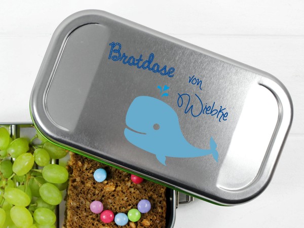 Lunchbox mit Walmotiv, personalisiert
