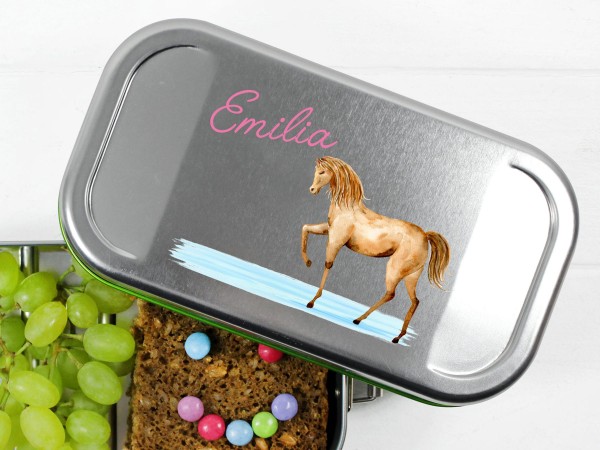Lunchhbox mit Pferd, personalisiert