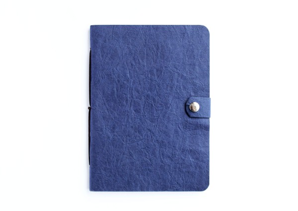 Kunstleder-Notizbuch blau - A6 Format