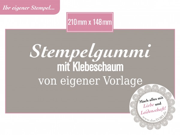A5 Logostempel 210 x 148 mm - ohne Griff