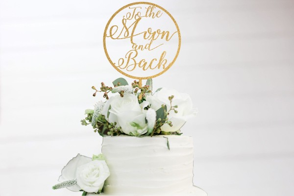 To the Moon and Back Tortenstecker Cake Topper