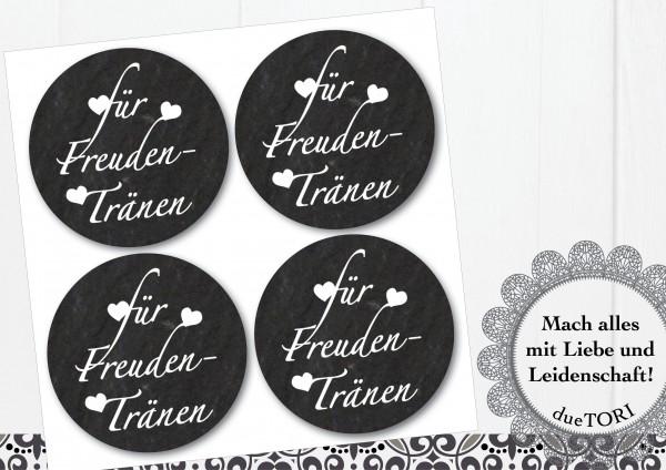 24/15 Sticker - Für Freudentränen - Schieferoptik