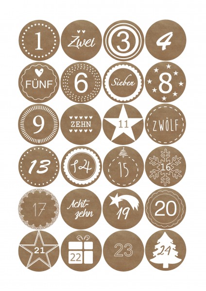 Adventskalender -Sticker