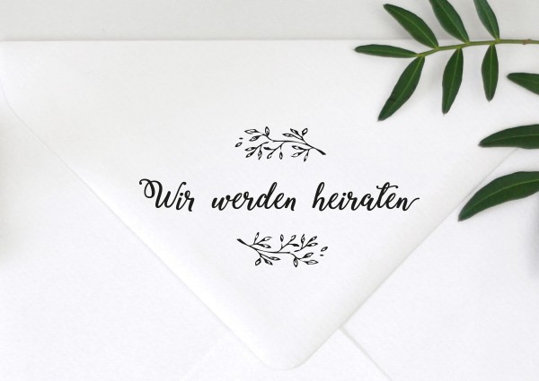 Stempel Textstempel Spruchstempel Wir werden heiraten