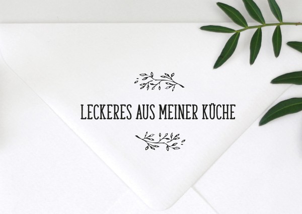 Stempel Textstempel Spruchstempel Leckeres aus meiner Küche