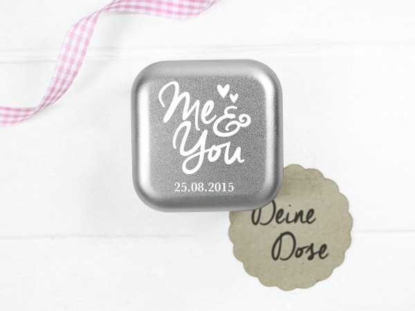 Ringdose "You & Me" mit Hochzeitsdatum