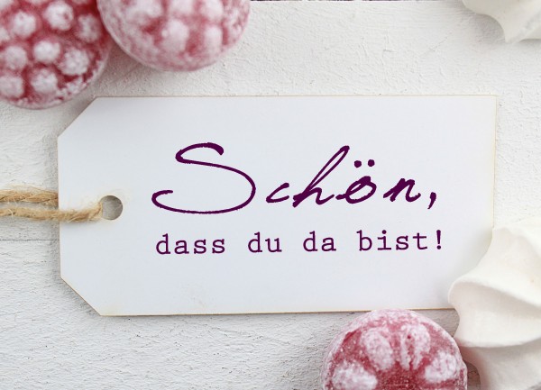 Schön, dass du da bist Stempel