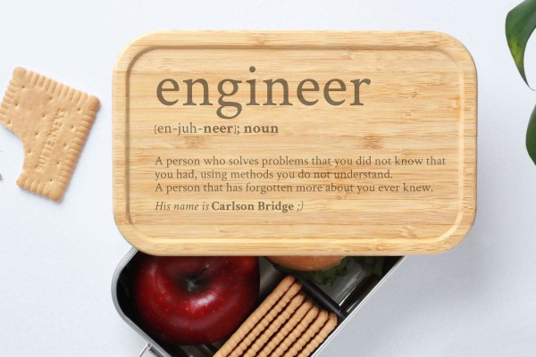 Brotdose für Engineer Definition Geschenk Lunchbox