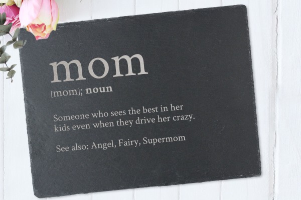 Tischset zum Vatertag Definition Mom aus Schiefer
