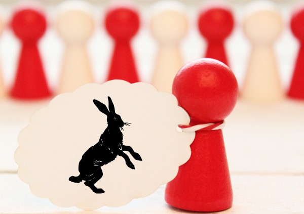 Motivstempel Hase Häschen stehend