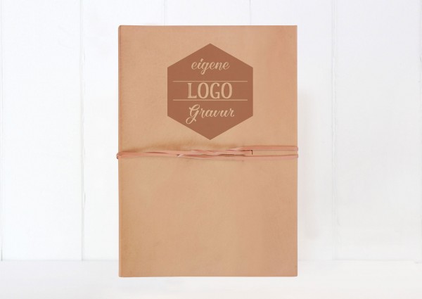 Fotoalbum aus Leder mit eigenem Logo Hochzeitslogo Design