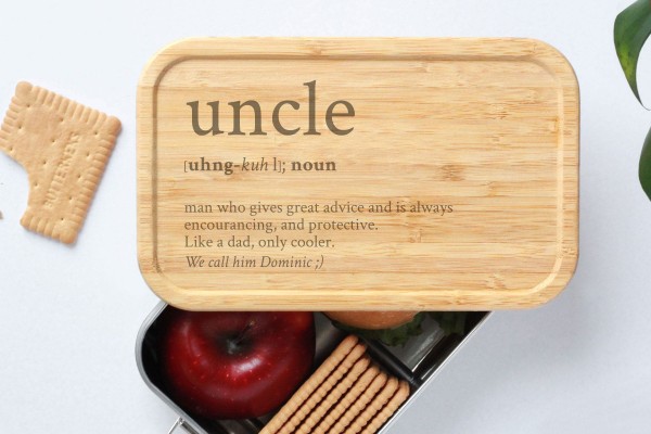 Brotdose für Bruder uncle Onkel Definition Geschenk Lunchbox