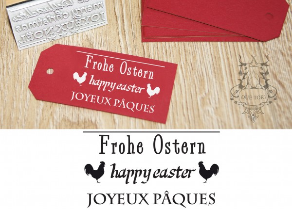 Textstempel - Frohe Ostern -