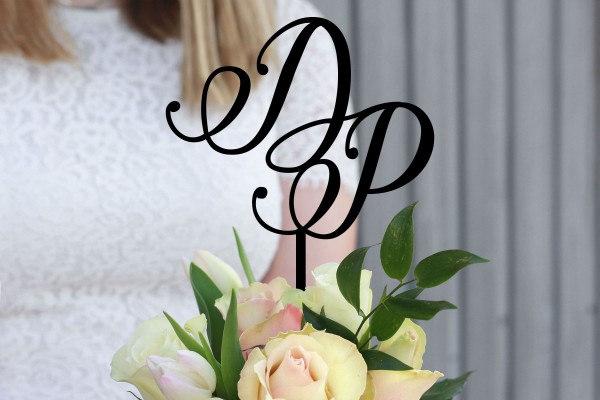 Cake Topper Buchstaben Initialen personalisiert