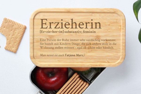 Brotdose für Erzieherin Definition Geschenk Lunchbox