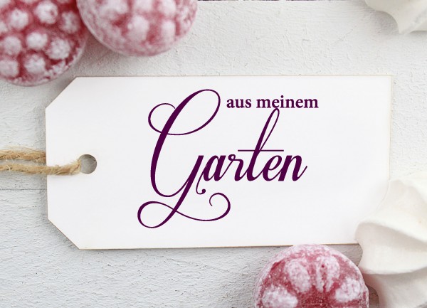 Textstempel - aus meinem Garten -