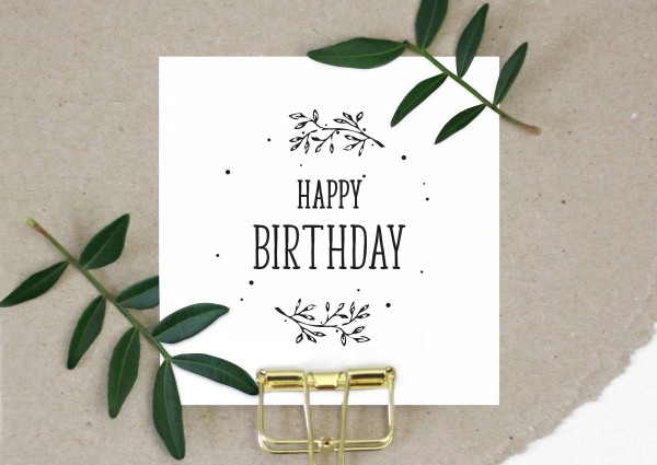 Stempel Textstempel Spruchstempel Happy Birthday