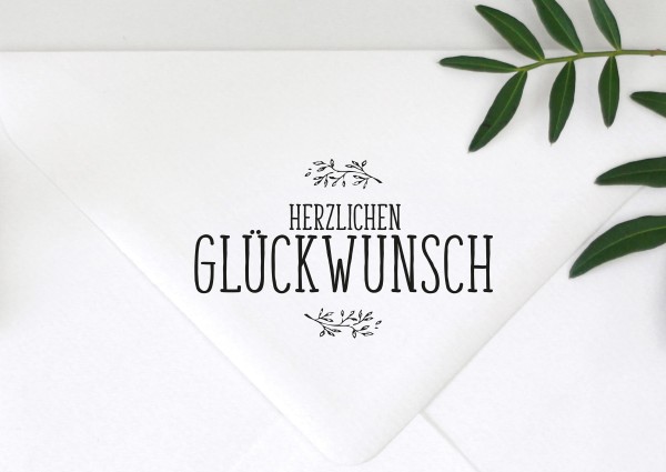 Stempel Textstempel Spruchstempel Herzlichen Glückwunsch