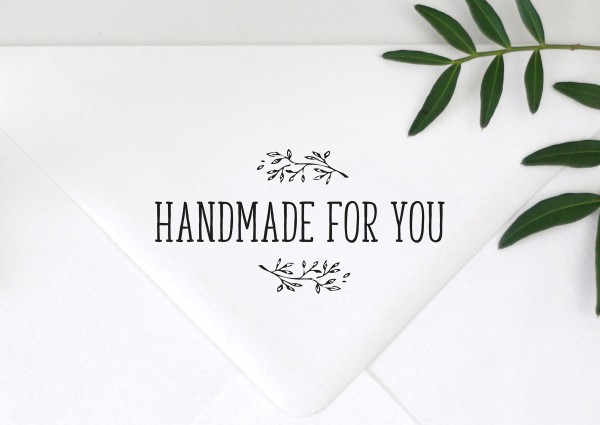 Stempel Textstempel Spruchstempel HANDMADE FOR YOU